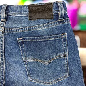 Rock & Roll Vintage 47 Jeans Womens Sz 31x36 Blue Denim Revolver Slim RRMD1RR0K